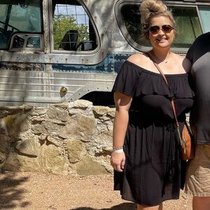 City Chic Black Off the shoulder dress